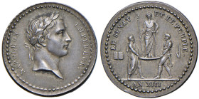 FRANCIA Napoleone I (1804-1814) Medaglia An. XIII Incoronazione di Napoleone come imperatore - AG (g 1,69 - Ø 14 mm) Punzone "ARGR" sul contorno.