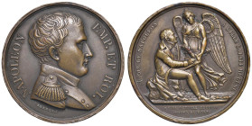 FRANCIA Napoleone I (1804-1814) Medaglia 1815 Esilio all'Isola Sant'Elena - Opus: Brenet N. AE (g 34,84 - Ø 41 mm) Riconio postumo, al contorno punzon...