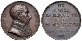 FRANCIA Andre Massena (1758-1817) Medaglia 1822 Serie dei grandi uomini francesi - Opus: L. Gattraux AE (g 37,82 - Ø 41 mm)