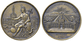 MILANO Medaglia 1881 Esposizione nazionale - Opus: G. F. Ferrario e A. Bergamaschi AE (g 41,32 - Ø 47 mm)