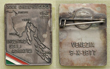 VENEZIA Spilla 1977 30° anniversario dell'incontro degli esuli adriatici - Lega metallica (g 18,60 - 41x31 mm)