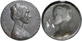 ITALIA Nonnina Strozzi Medaglia uniface - Opus: Niccolò Fiorentino (?) AE (g 134,00 - Ø 91 mm) Riconio postumo cavo, spaccato alla sommità e crepato....