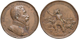 ITALIA Alessandro La Marmora (1799-1855) 50° anniversario della fondazione del corpo dei bersaglieri - Opus: Speranza AE (g 132,00 - Ø 65 mm) Diversi ...