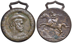 ITALIA Medaglia 1932 50° anniversario della morte di Giuseppe Garibaldi - AE (g 11,53 - Ø 30 mm) Appiccagnolo.