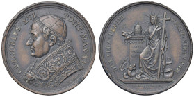 Gregorio XVI (1831-1846) Medaglia 1831 An. I - Opus: Girometti AE (g 38,36 - Ø 44 mm) Colpi al bordo.