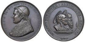 Pio IX (1846-1878) Medaglia 1846 - Opus: G. Cerbara AE (g 45,01 - Ø 44 mm) Colpi al bordo.