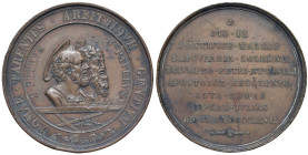 Pio IX (1846-1878) Medaglia 1867 Santi Pietro e Paolo - AE (g 48,91 - Ø 49 mm) Colpi al bordo e segni nel campo.