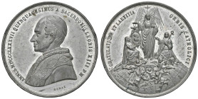 Leone XIII (1878-1903) Medaglia 1887 50° anniversario del sacerdozio del papa - AG (g 37,13 - Ø 44 mm) Colpi al bordo.