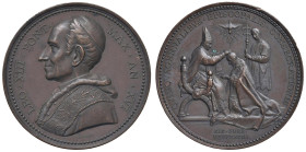 Leone XIII (1878-1903) Medaglia 1893 An. XVI  50° anniversario della nomina a vescovo - Opus: F. Bianchi AE (g 39,40 - Ø 44 mm) Colpetti al bordo.