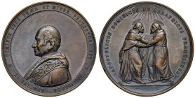 Leone XIII (1878-1903) Medaglia 1893 San Domenico e San Serafico - Opus: G. Giani AE (g 54,91 - Ø 56 mm)