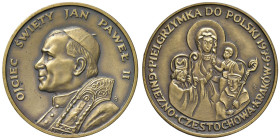 Giovanni Paolo II (1978-2005) Medaglia 1979 Pellegrinaggio in Polonia - AE (g 26,28 - Ø 40 mm)