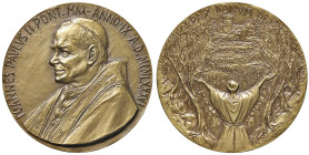 Giovanni Paolo II (1978-2005) Medaglia 1986 An. IX Basilica di San Francesco - AE (g 38,66 - Ø 44 mm) Seriale n° 273/900, scritta punzonata al bordo "...