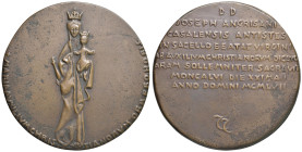 Medaglia religiosa Giuseppe Angrisani (1894-1980) Medaglia 1957 - AE (g 305,00 - Ø 98 mm)