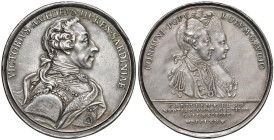 Vittorio Amedeo III (1773-1796) Medaglia 1775 Nozze di Carlo Emanuele e Maria Clotilde - Opus: Lavy, UdS III XXXIX-17 AG (g 40,70 - Ø 46,9 mm) R Colpi...