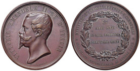 Vittorio Emanuele II (1861-1878) Medaglia 1861 Premio al merito dell'esposizione internazionale del 1862 a Londra - Opus: G. Ferraris AE (g 106,00 - Ø...