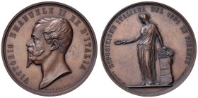 Vittorio Emanuele II (1861-1878) Medaglia 1861 Premio al merito dell'esposizione italiana del 1861 a Firenze - Opus: D/ G. Ferraris R/ G. Puntoni e F....