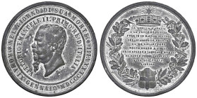 Vittorio Emanuele II (1861-1878) Medaglia 1878 Per la morte del primo re d'Italia - Opus: N. F. Metallo argentato (g 47,19 - Ø 51 mm)