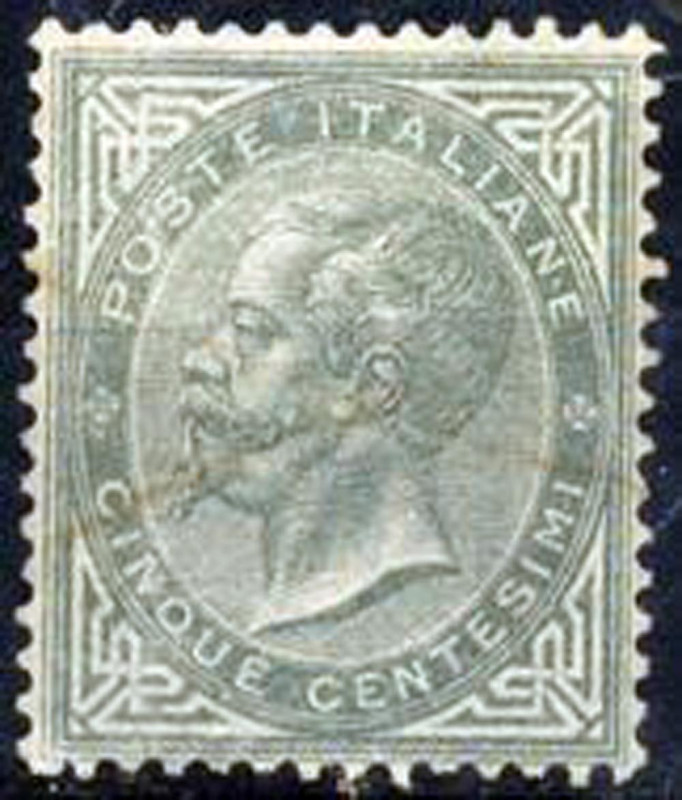 AREA ITALIANA - ITALIA REGNO - 1863 Effigie di Vitt. Emanuele II - 5 Cent. (T16)...