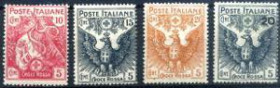 AREA ITALIANA - ITALIA REGNO - 1915 Pro Croce Rossa (102/05) - Cat. 200 €