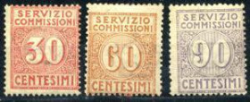 AREA ITALIANA - ITALIA REGNO - Servizio Commissioni 1913 - Cifra (1/3) - Cat. 250