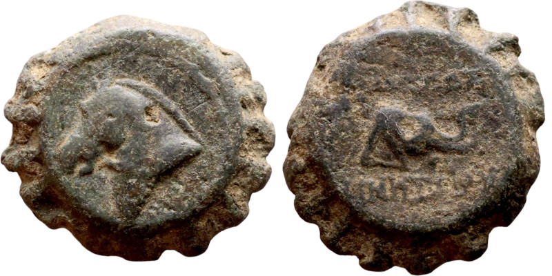 Demetrios I Soter (Seleukdi King: 162-150 BC). AE bronze. Obv.: head of horse le...