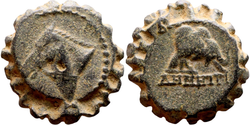 Demetrios I Soter (Seleukdi King: 162-150 BC). AE bronze. Obv.: head of horse le...
