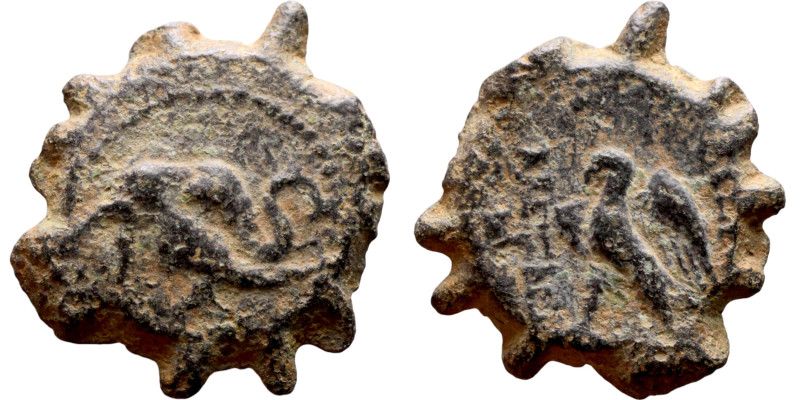Antiochus IV Epiphanes (Seleukid King: 175-172 BC). AE bronze. Obv.: Veiled, dia...