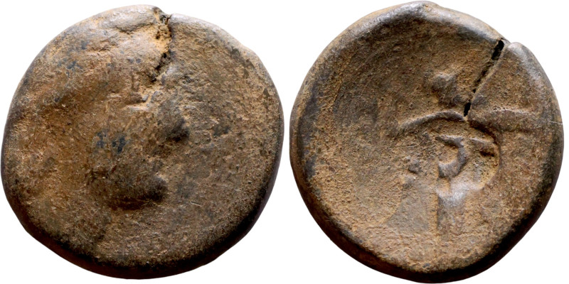 Antiochos I Soter (Seleukid King: 281-261 BC). AE bronze. Obv: laureate head of ...