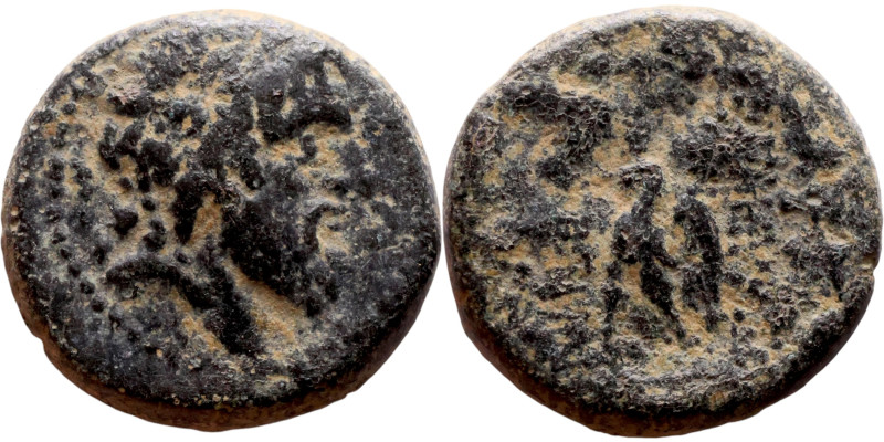 Hellenistic period coin (4-1 century BC) AE Bronze.

17mm 5.68g