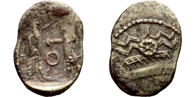 Phoenicia, Obol, Sidon (375-333 BC) Obverse: Galley l.; legend in Phoenician, Re...