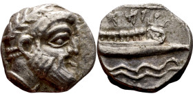 Phoenicia, Arados. Uncertain king. Circa 380-351/0 BC. AR Obol - 1/12 Shekel