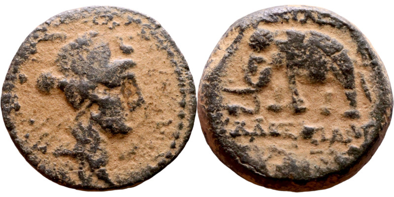 Antiochos III The Great (Seleukid King: 223-187 BC). AE bronze. Obv.: Laureate h...