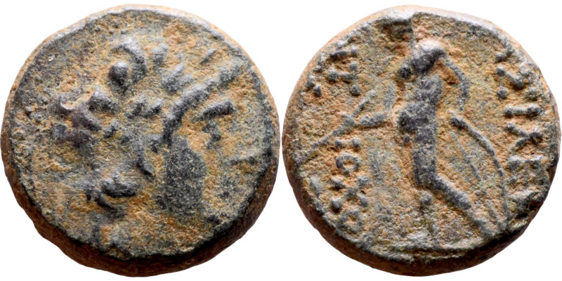 Antiochos III The Great (Seleukid King: 223-187 BC). AE bronze. Obv.: Laureate h...