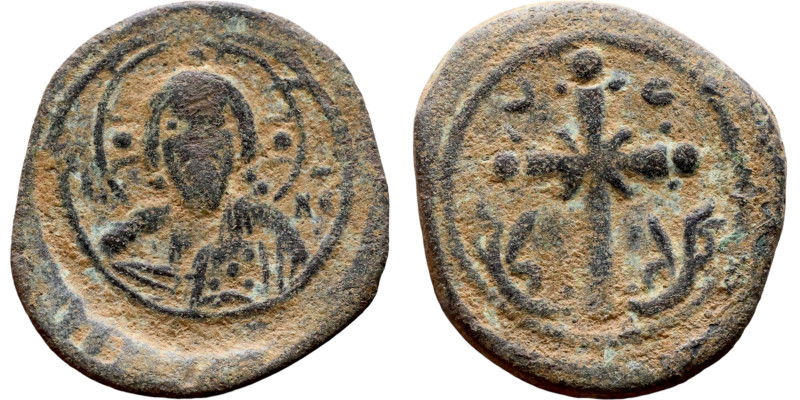 Anonymous Follis attributed to Nikephorus III (1078-1081). Obverse: Bust of Chri...