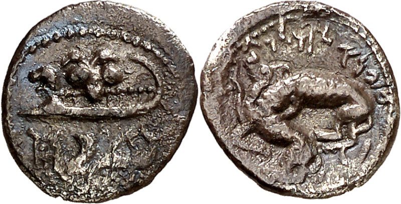 (350-326 a.C.). Ainel. Fenicia. Biblos. 1/16 de shekel. (S. 6014) (CNG. X, 139)....