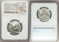 MACEDONIAN KINGDOM. Alexander III the Great (336-323 BC). AR tetradrachm (28mm, 17.21 gm, 5h). NGC XF 5/5 - 4/5. Posthumous issue of uncertain mint in...