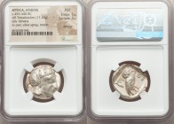 ATTICA. Athens. Ca. 455-440 BC. AR tetradrachm (26mm, 17.10 gm, 11h). NGC AU 5/5 - 2/5, damage. Early transitional issue. Head of Athena right, wearin...