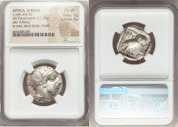 ATTICA. Athens. Ca. 440-404 BC. AR tetradrachm (24mm, 17.16 gm, 8h). NGC Choice VF 3/5 - 4/5. Mid-mass coinage issue. Head of Athena right, wearing cr...