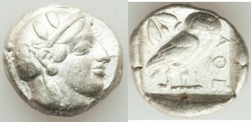 ATTICA. Athens. Ca. 440-404 BC. AR tetradrachm (25mm, 17.10 gm, 10h). Fine. Mid-mass coinage issue. Head of Athena right, wearing crested Attic helmet...