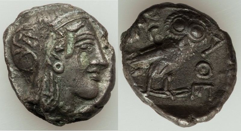 ATTICA. Athens. Ca. 405 BC. AE/AR fourree tetradrachm (25mm, 15.90 gm, 9h). Choi...