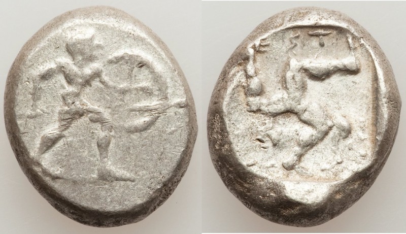 PAMPHYLIA. Aspendus. Ca. mid-5th century BC. AR stater (20mm, 10.50 gm, 6h). Cho...