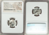 BACTRIA. Early Hellenistic era. Sophytes (?) (ca. 325/305-294 BC). AR didrachm (19mm, 8.08 gm, 6h). NGC MS 5/5 - 4/5, die shift. Imitating Athens, loc...