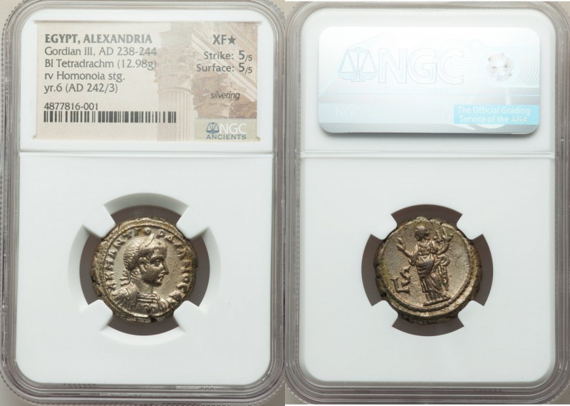 EGYPT. Alexandria. Gordian III (AD 238-244). BI tetradrachm (22mm, 12.98 gm, 11h...