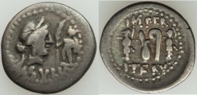 L. Cornelius Sulla Felix, as Imperator (84-83 BC). AR denarius (20mm, 3.66 gm, 12h). Fine, lt. scratches. Mint moving with Sulla in Greece, 84-83 BC. ...