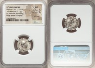 Hadrian (AD 117-138). AR denarius (18mm, 2.71 gm, 7h). NGC AU 4/5 - 4/5, flan flaw. Rome, AD 134-138. HADRIANVS-AVG COS III P P, laureate head of Hadr...
