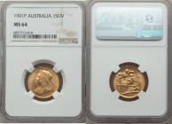 Victoria gold Sovereign 1901-P MS64 NGC, Perth mint, KM13.

HID09801242017