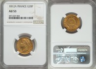 Napoleon gold 20 Francs 1812-A AU53 NGC, Paris mint, KM695.1, Fr-511. AGW 0.1867 oz. 

HID09801242017
