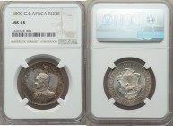 German Colony. Wilhelm II Rupie 1890 MS65 NGC, KM2. Well struck and mark free fields with amazing cartwheel lustre subdued by pastel and gray tone.

H...