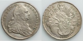 Bavaria. Karl Theodor Taler 1781 XF, Munich mint, Dav-1965. 41mm. 28.01gm. Less adjustment marks than usually found on issue. From the Engelen Collect...