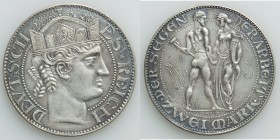 Bremen. Free City silvered copper Matte Pattern 2 Mark ND (1907) AU, Schaaf-60a/G2. 28mm. 7.58gm. By Maximilian Dasio. DEUTSCH ES REICH Bremen crowned...